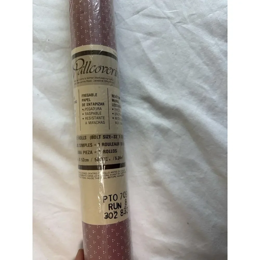 C&A Wallcoverings Wallpaper Vintage Pink Dots Bolt 33ft. x 20.5